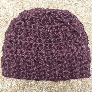 Adult crochet ponytail hat